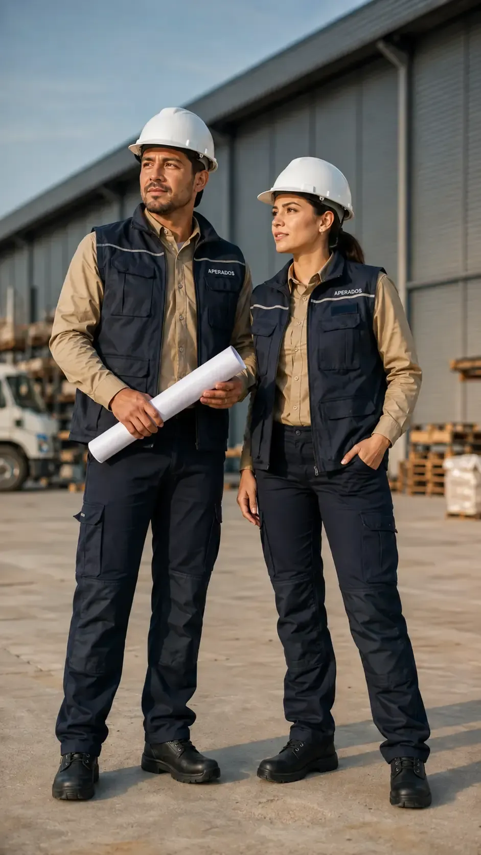 Equipo con vestuario industrial