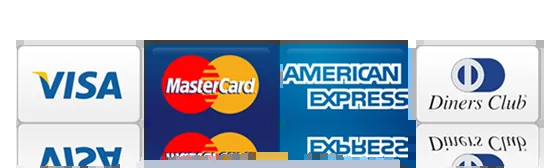 Visa, Mastercard, American Express y Diners Club